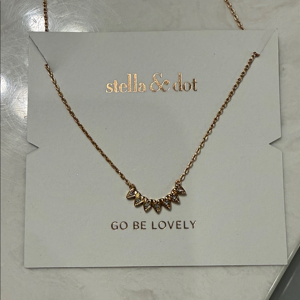 NWT Stella & Dot Aurora Gold Necklace - Picture 4 of 4